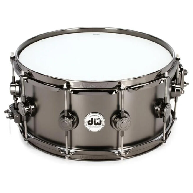 DW Collector's Series Black Nickel Over Brass Snare Drum (Black Hardware) DRVD6514SVNBK -6.5x14"